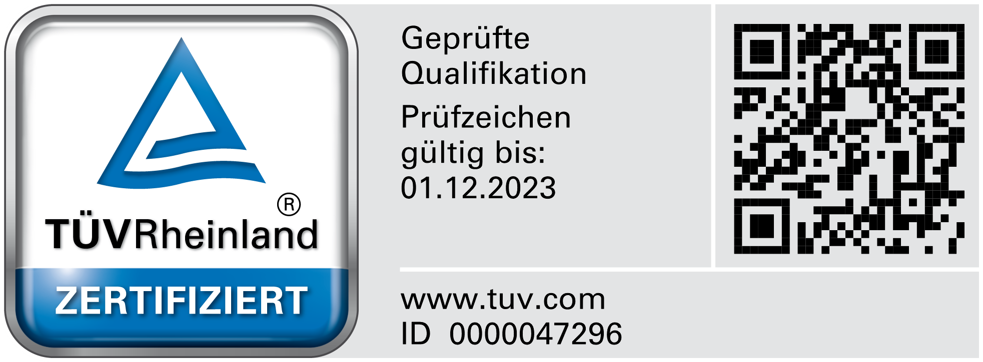 TUEV-Zertifikat